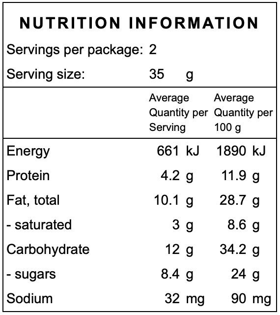 CACAO + hemp bar.
